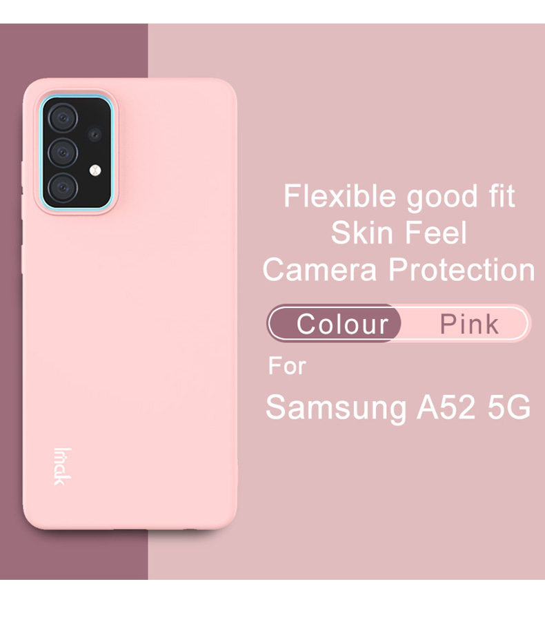 IMAK UC-2 Series Skin-t-skin Soft TPU Phone Protetive Case Para Samsung Galaxy A52 4G/5G / A52s 5G - Rosa