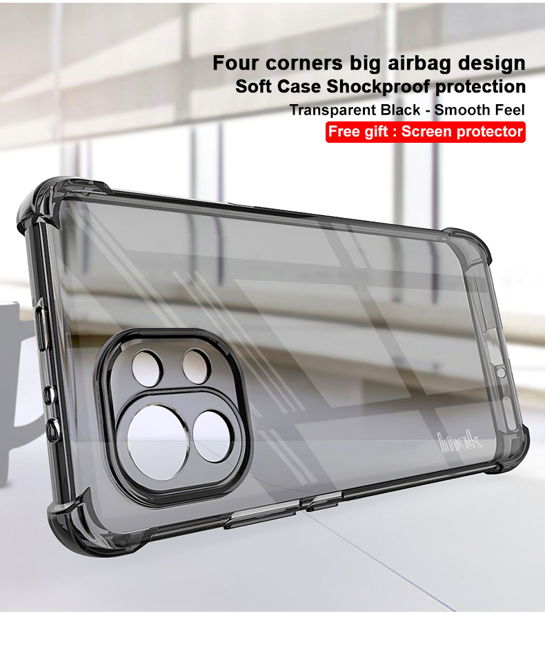 IMAK Full Protection Absorption Soft TPU Case + Écran Film de Protecteur D'écran Pour Xiaomi Mi 11 - Transparent