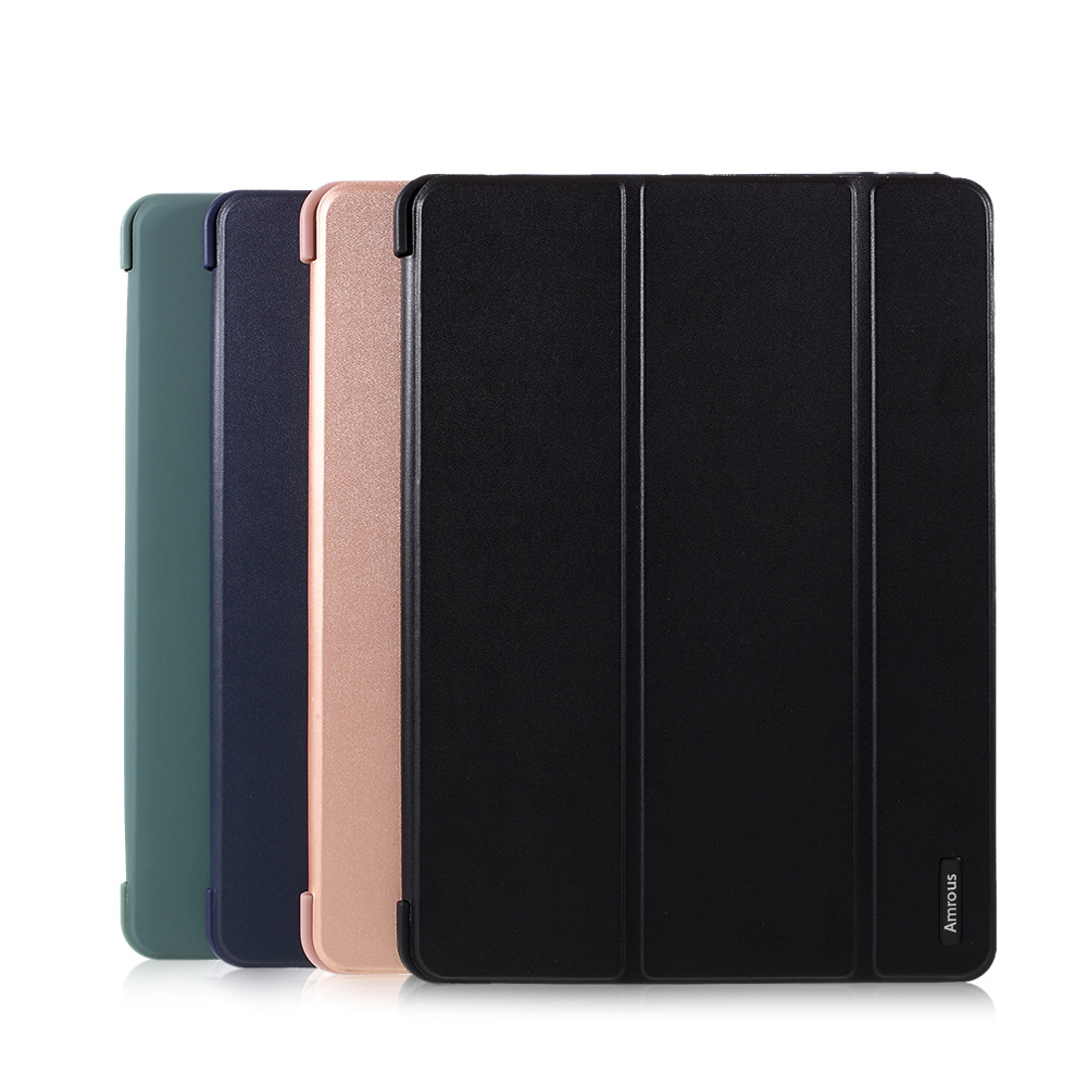 Amorus Tri-fold Cuir Avec un Étui Élégant Pour Samsung Galaxy Tab A 10.1 (2019) T510 - Bleu