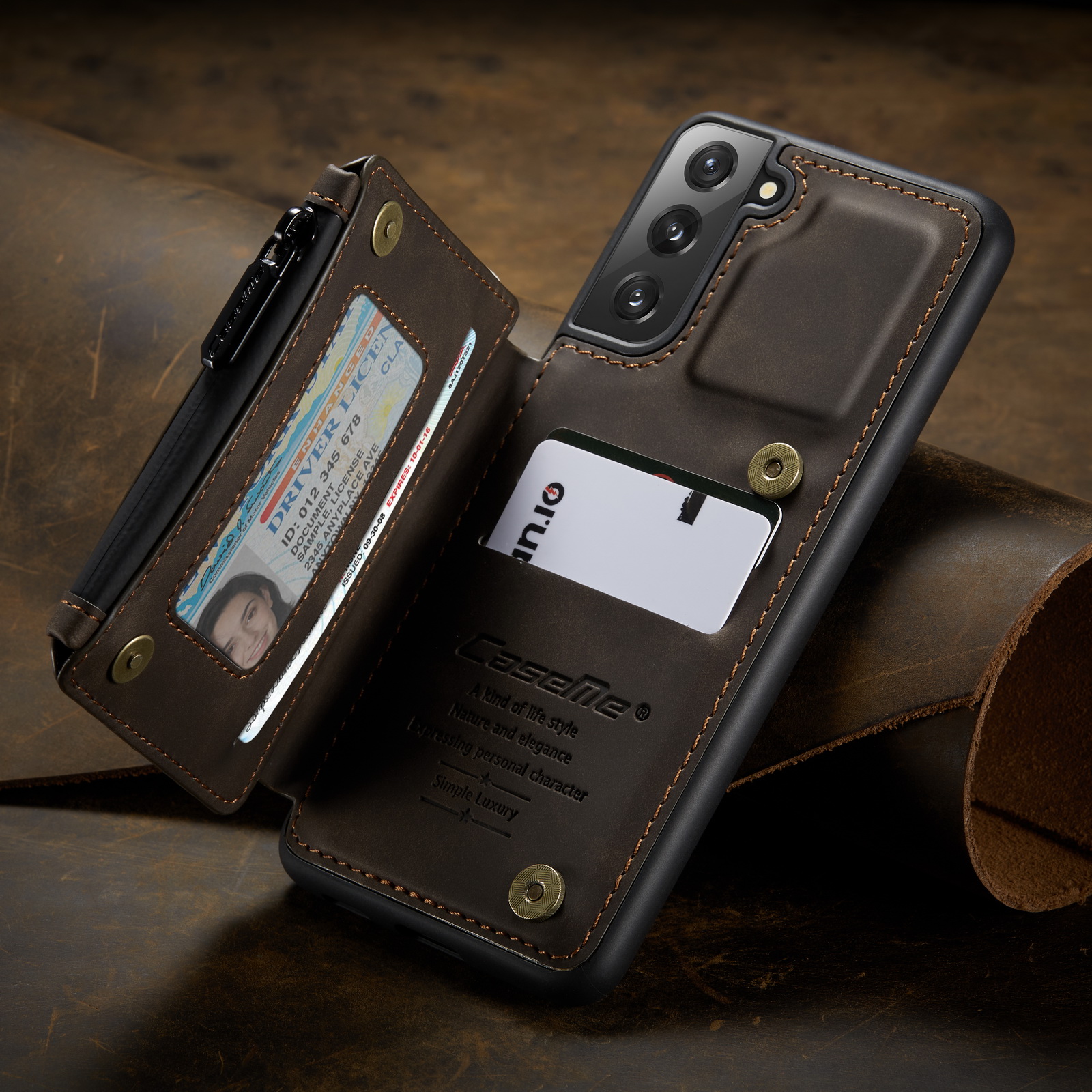 Caseme C20 Pocket Design Design PU - Черный