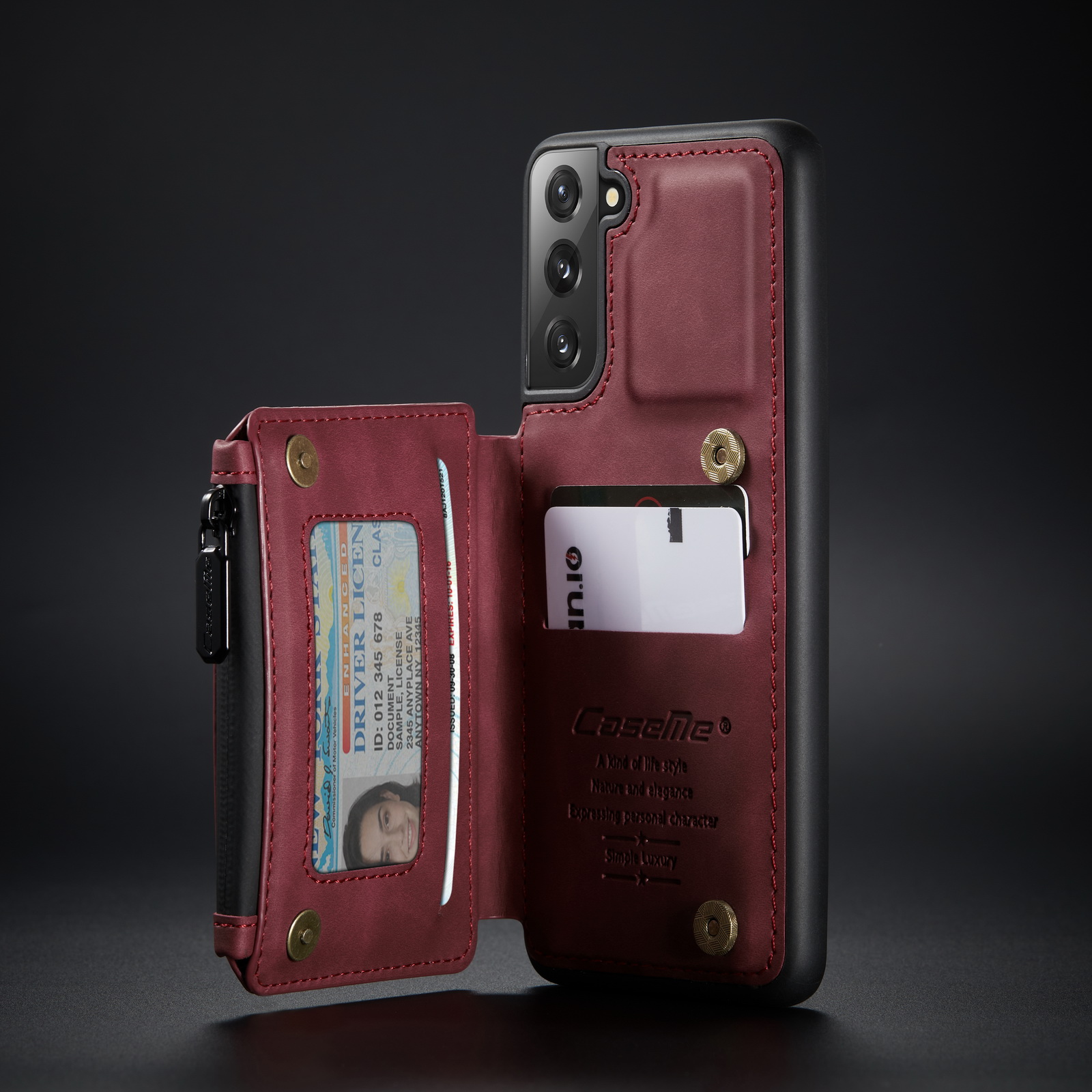 Caseme C20 Pocket Design Design PU - Черный