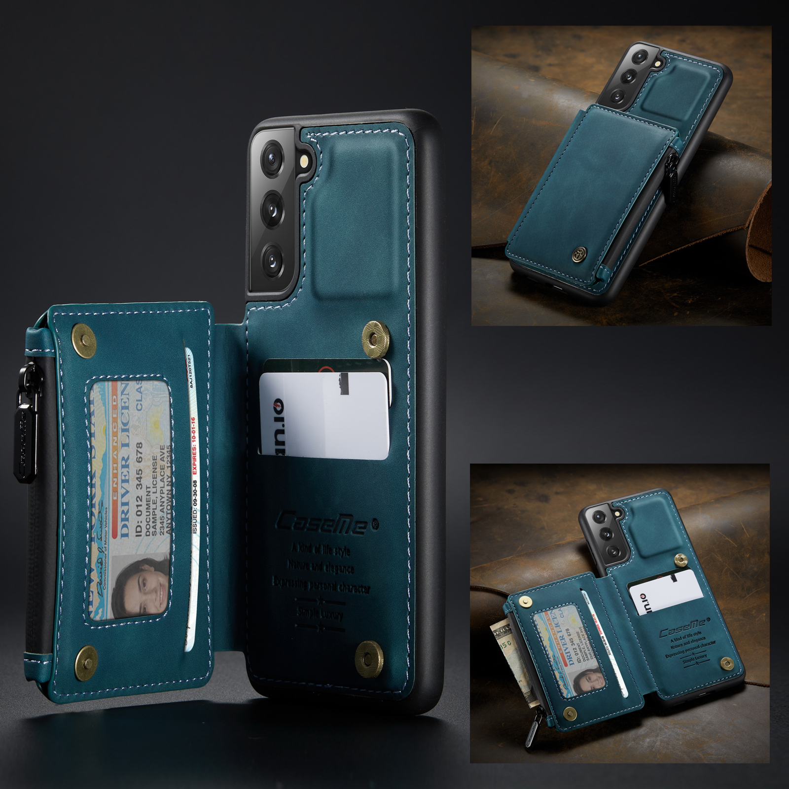 Caseme C20 Pocket Design Design PU - Черный