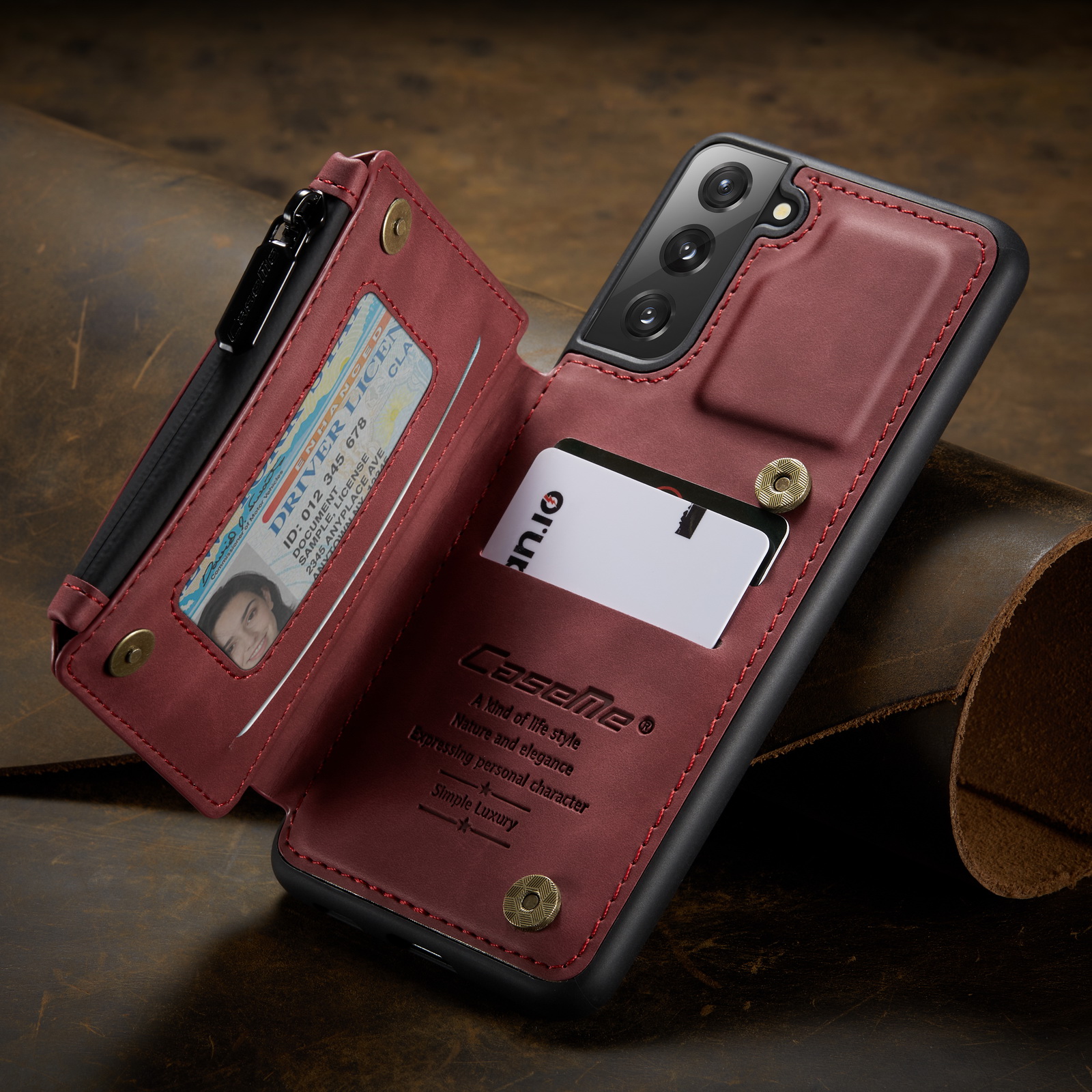 Caseme C20 Pocket Design Design PU - Черный