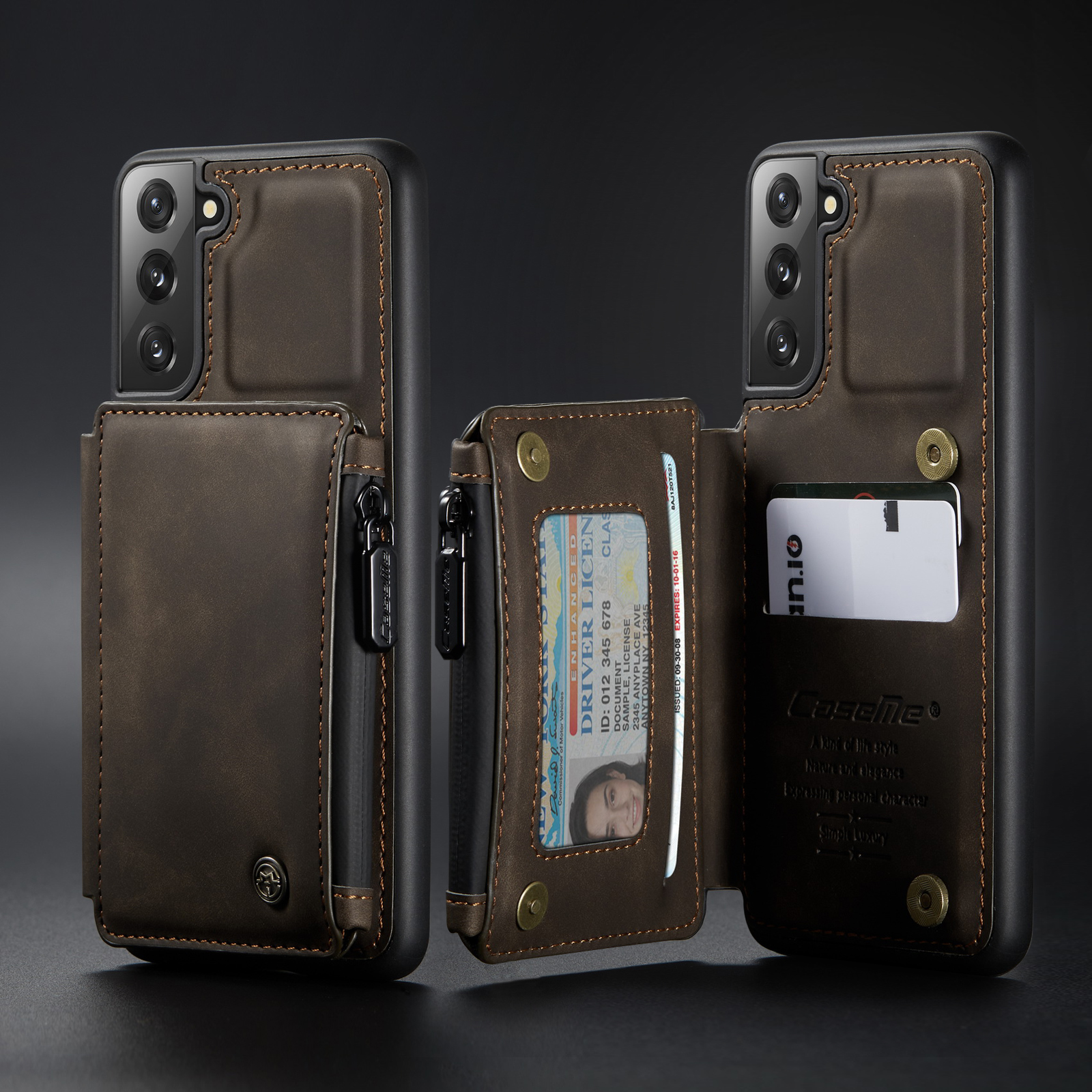 Caseme C20 Pocket Design Design PU - Черный