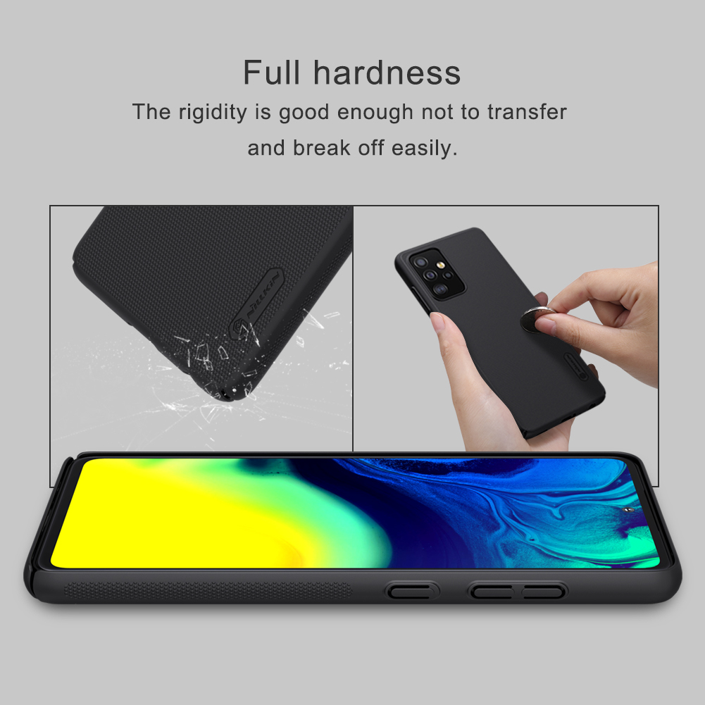 Nillkin Grosted Shield Mobile Phone Hybase Bag Matte Finish Hard PC Couverture Pour Samsung Galaxy A52 4g / 5G / A52s 5G - le Noir