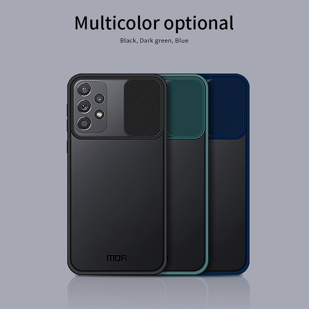 MOFI Shock -profect PC+TPU Case de Teléfono Con Protector de Protección de Lente Para Samsung Galaxy A72 5G / 4G - Azul