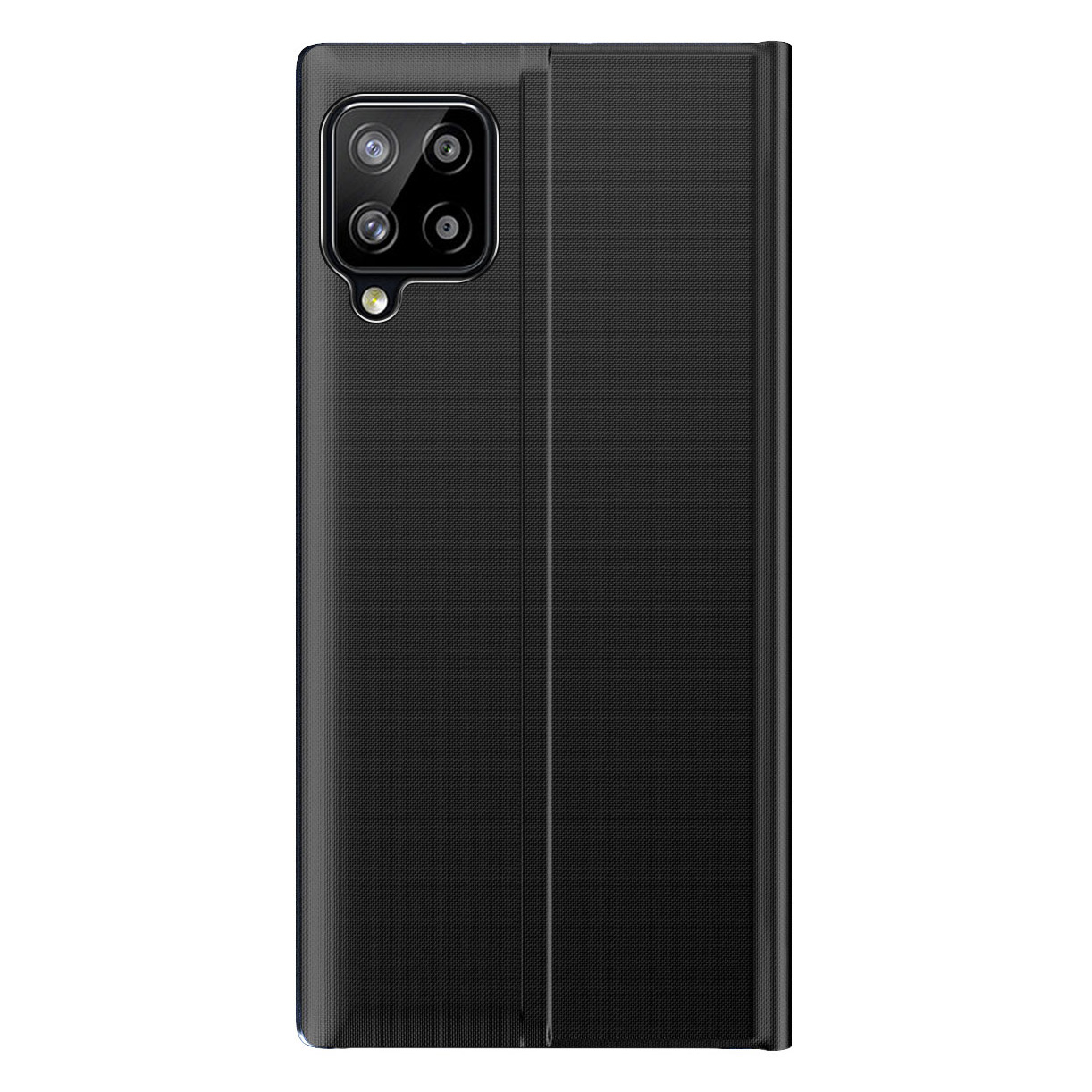 Side View Window Folio Flip Leather Stand Phone Case Protector for Samsung Galaxy A22 4G (EU Version) - Black-8
