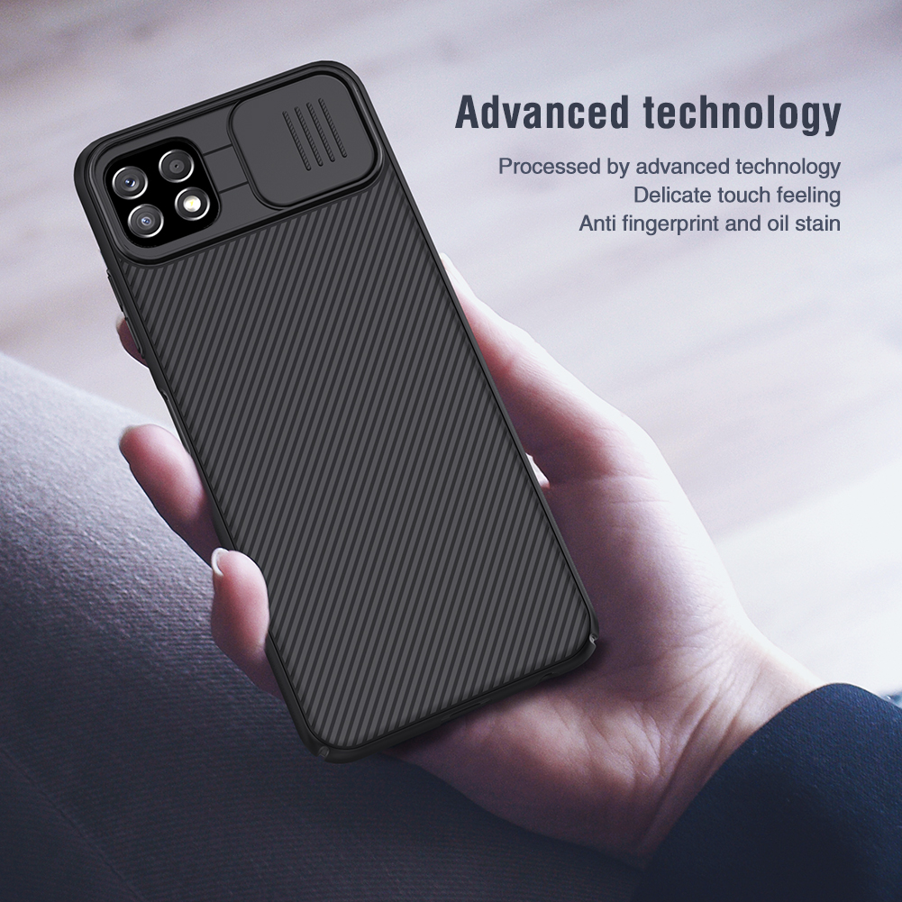 Nillkin Camshield Phone Case Für Samsung Galaxy A22 5G (EU-Version) / F42 5G, Harte PC-Telefonschale Mit Slide-Kameraabdeckung