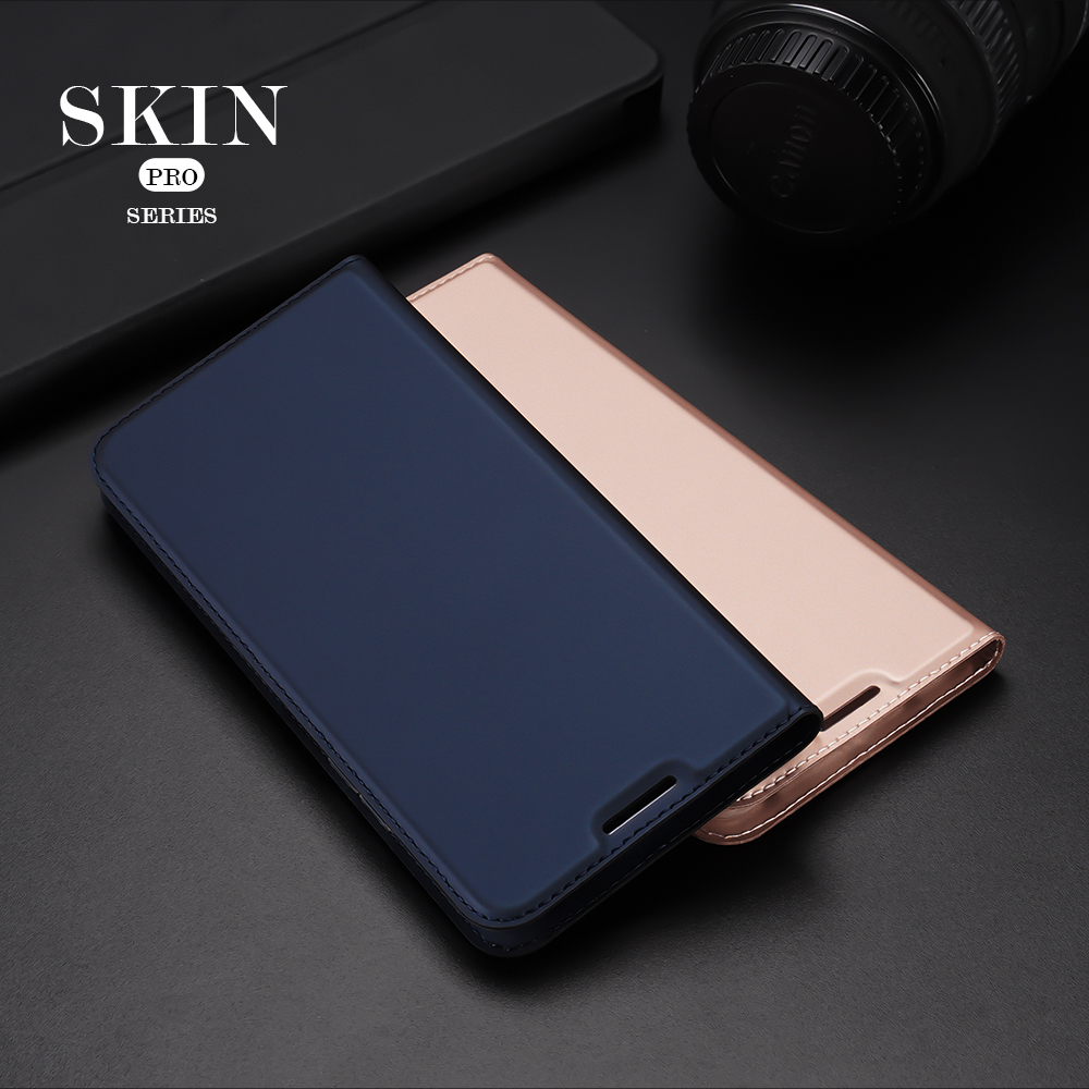 Dux Ducis Skin Pro Series a Prueba de Choque de Cierre Automático PU Cuero de Cuero pu Flip Cubierta Protectora Con Una Ranura Para Una Tarjeta Para Samsung Galaxy A13 5G - Negro