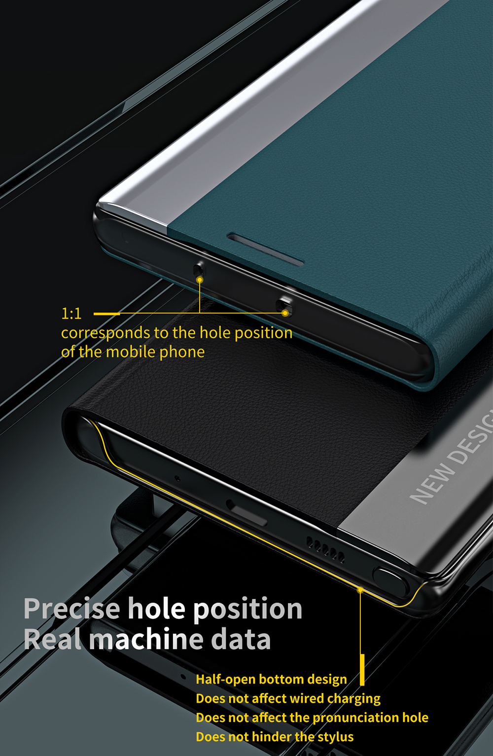 Stand de Couro Folio Flip Phone Protetive Shell Anti-drop Case Para Samsung Galaxy M52 5G - Verde