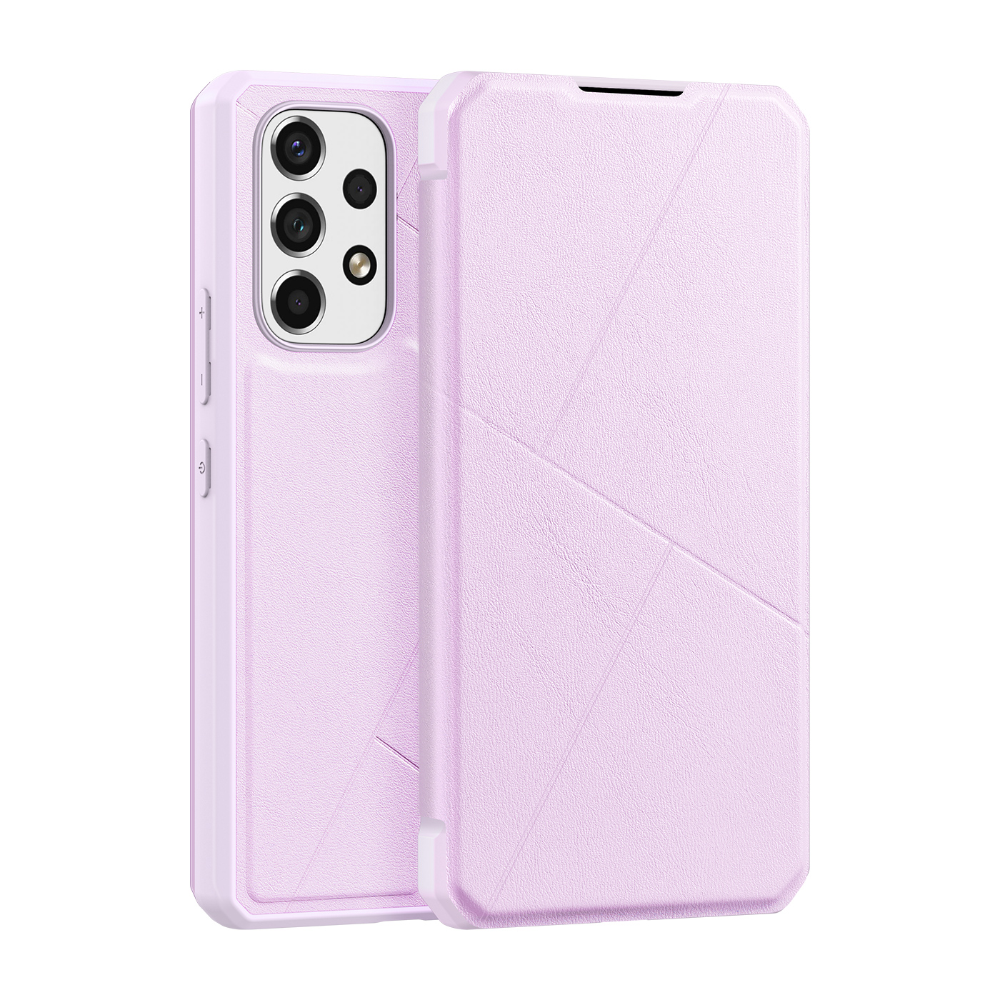 DUX DUCIS Skin X Series Auto Closing Magnet PU Leather Mobile Phone Case Stand Drop-proof Anti-scratch Case with Card Holder for Samsung Galaxy A53 5G - Pink-2