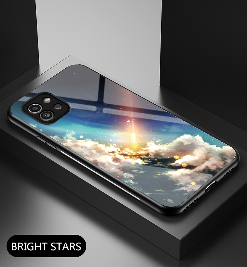 Starry Sky Muster Temperiertes PC Rücken TPU Rahmen Stoßdicht Hybridhülle Telefonabdeckung Für Samsung Galaxy A03 (164,2 x 75,9 x 9,1 Mm) - Traum Sternenhimmel