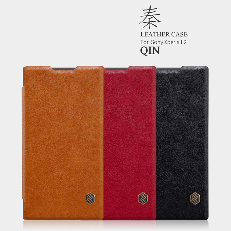 Nillkin Qin Series Card Slot Spot Leather Mobile Case Для Sony Xperia L2 - Красный