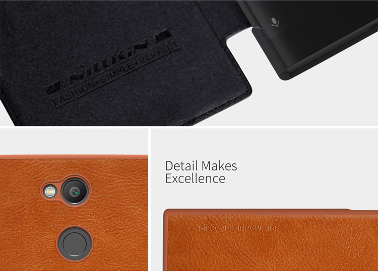 Nillkin Qin Series Card Slot Spot Leather Mobile Case Для Sony Xperia L2 - Красный