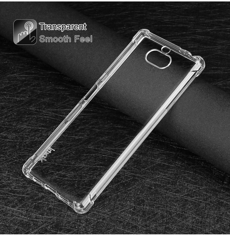 IMAK Shock Proight TPU Shell + Protector de Pantalla a Prueba de Explosión Para Sony Xperia 10 - Transparente