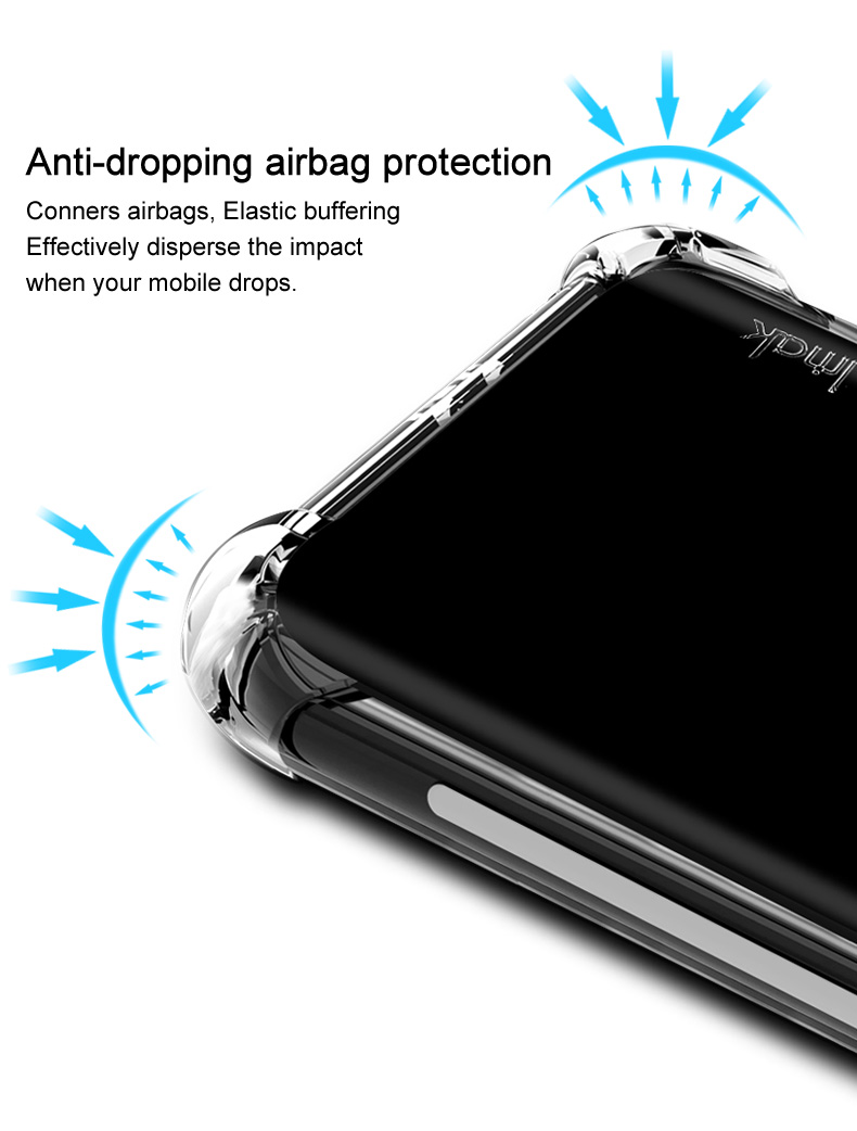 IMAK Shock Proight TPU Shell + Protector de Pantalla a Prueba de Explosión Para Sony Xperia 10 - Transparente