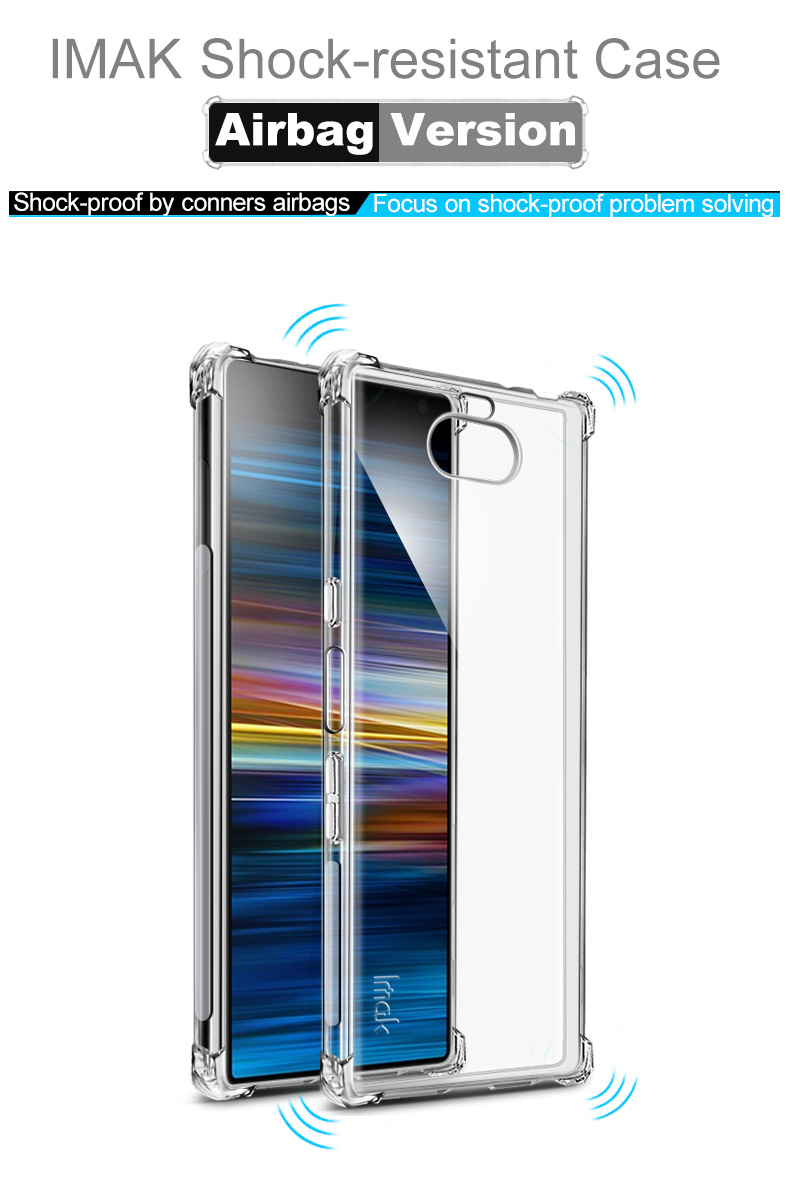 IMAK Anti-drop Tpu-cover + Explosionssicherer Screenfilm Für Sony Xperia 10 Plus - Transparent