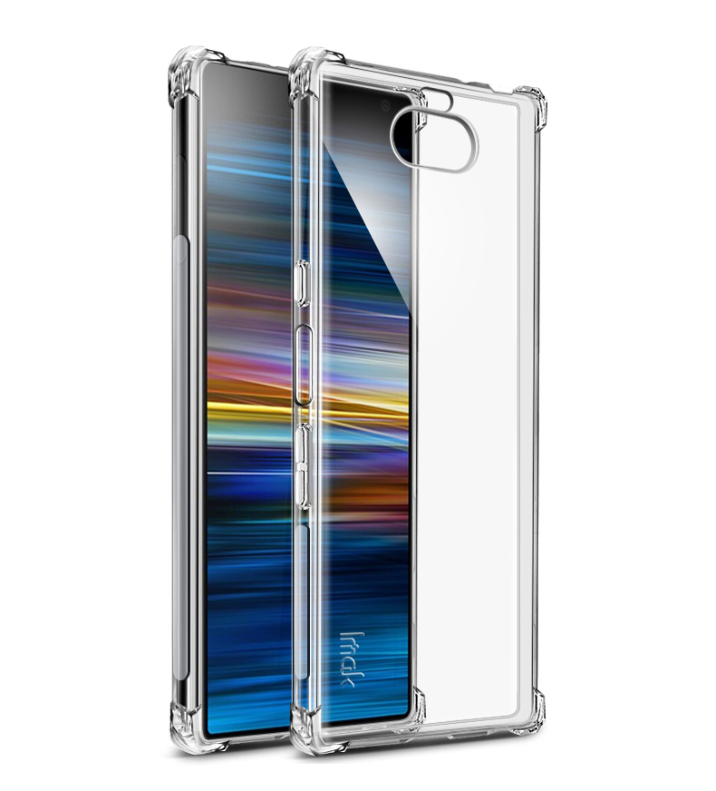 Couverture TPU Anti-drop IMAK + Film D'écran à L'épreuve D'explosion Pour Sony Xperia 10 Plus - Transparent