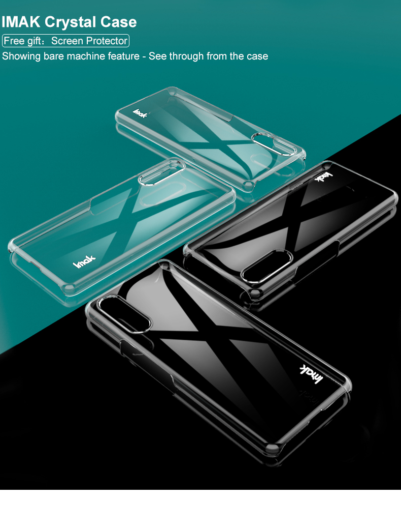 Imak Crystal Case II Pro + Устойчивый к Царапинам Корпус пк + Защищенная Пленка Для Sony Xperia 10 II