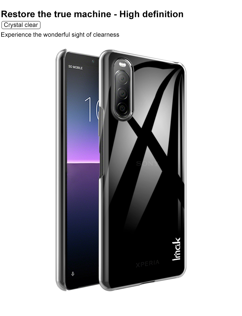 IMAK Crystal Case II Pro + Kratzresistente Pc-fall + Explosionssicherer Film Für Sony Xperia 10 II