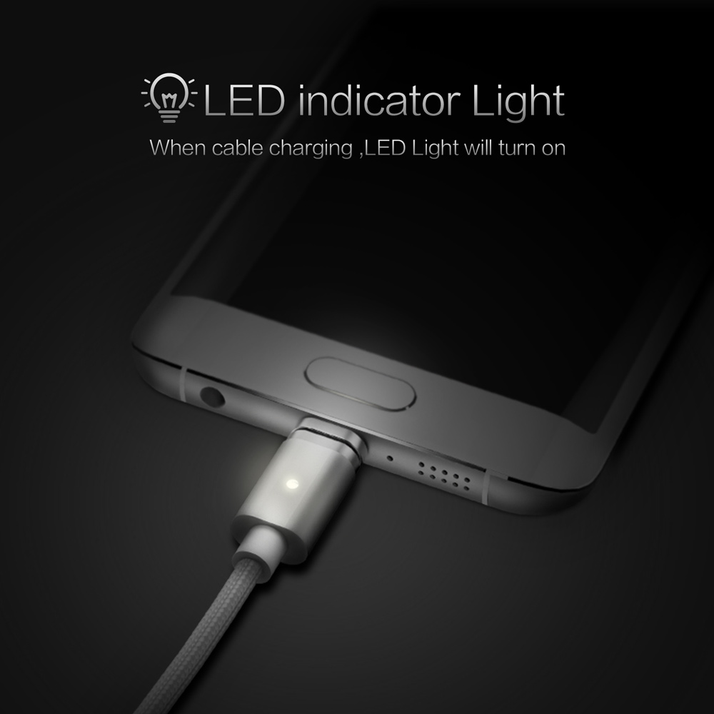 WSKEN Metal Mini 2 Magnetic Sync Charge Nylon Micro USB Cable for Samsung/LG/Sony-6