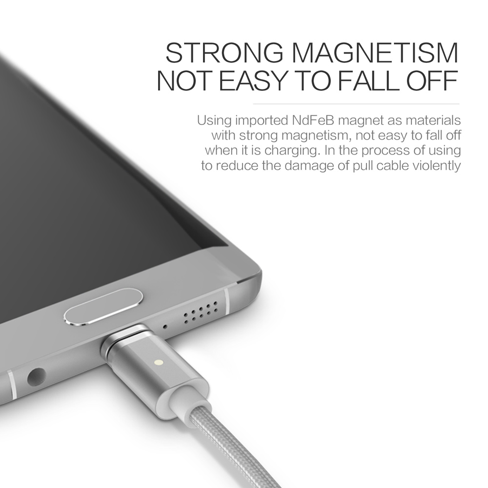 WSKEN Metal Mini 2 Magnetic Sync Charge Nylon Micro USB Cable for Samsung/LG/Sony-7