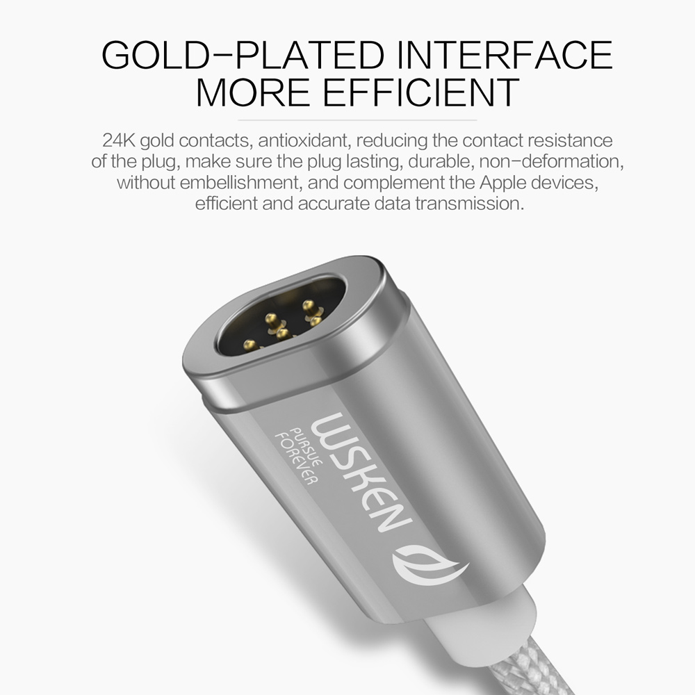 WSKEN Metal Mini 2 Magnetic Sync Charge Nylon Micro USB Cable for Samsung/LG/Sony-8