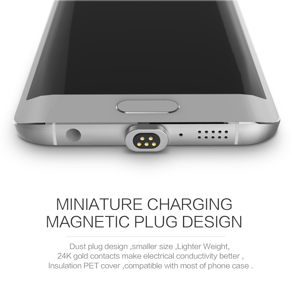 WSKEN Metal Mini 2 Magnetic Sync Charge Nylon Micro USB Cable for Samsung/LG/Sony-9