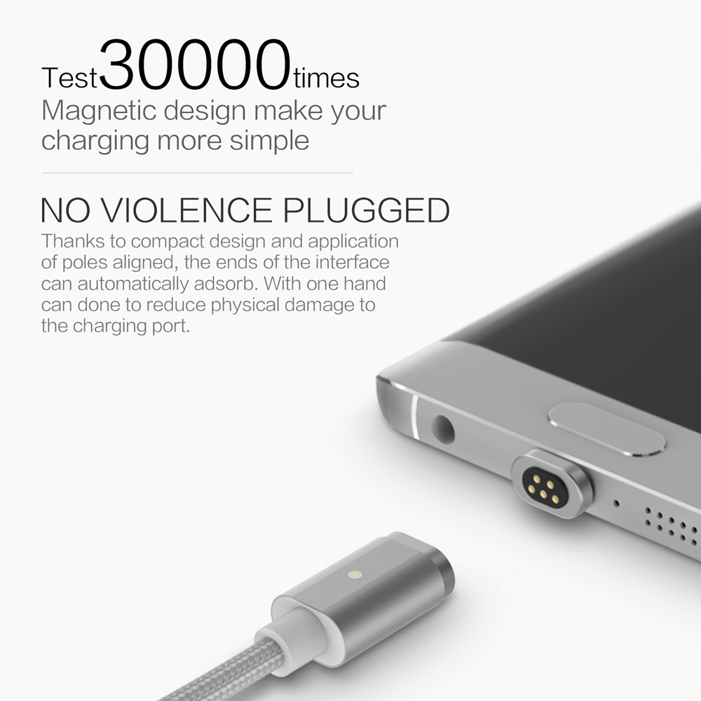 WSKEN Metal Mini 2 Magnetic Sync Charge Nylon Micro USB Cable for Samsung/LG/Sony-10