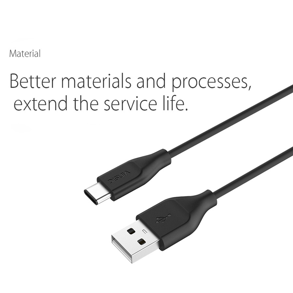VINSIC 1M USB 2.0 to Type-C Data Sync Charging Cable for Samsung Galaxy Note7 / HTC 10-1