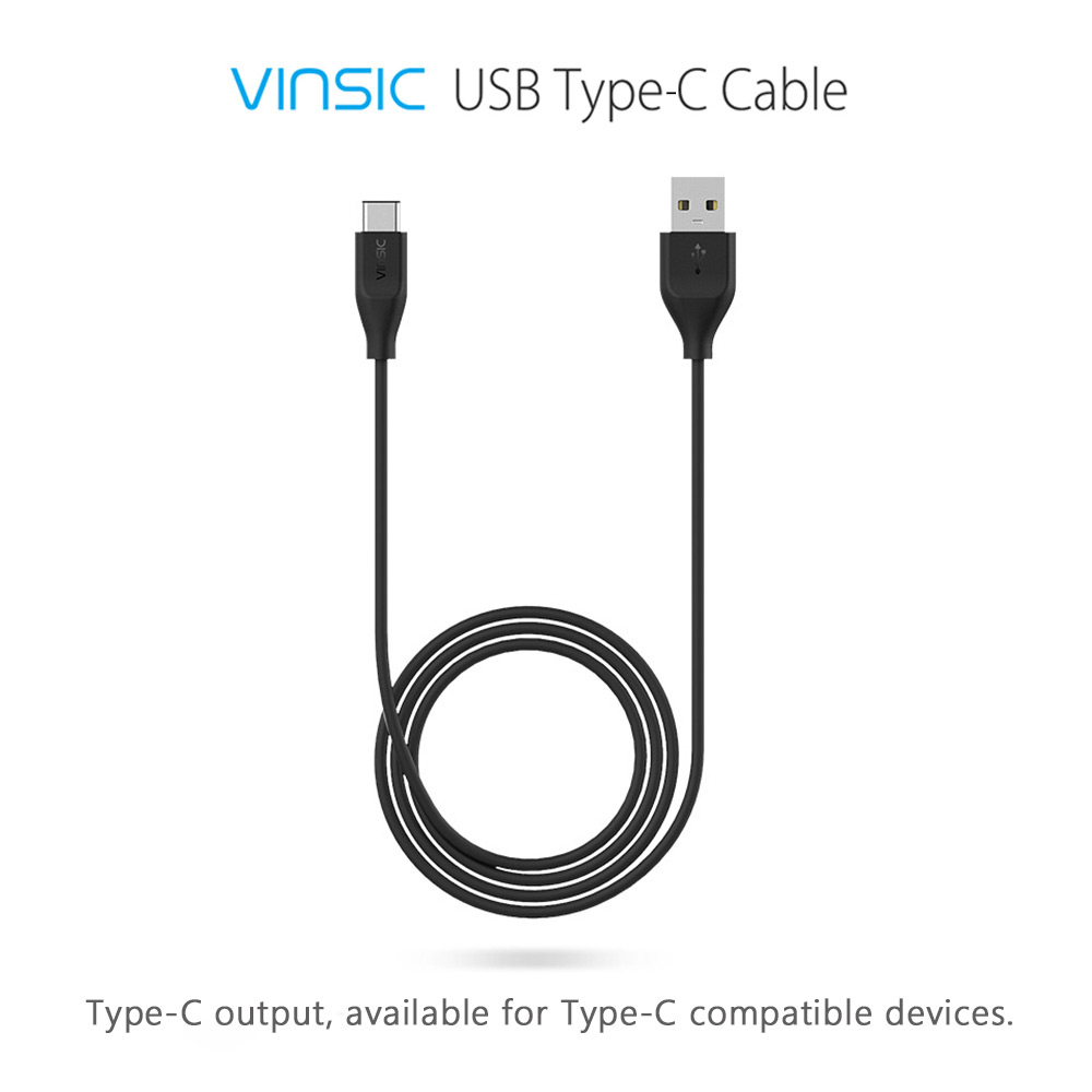 VINSIC 1M USB 2.0 to Type-C Data Sync Charging Cable for Samsung Galaxy Note7 / HTC 10-1
