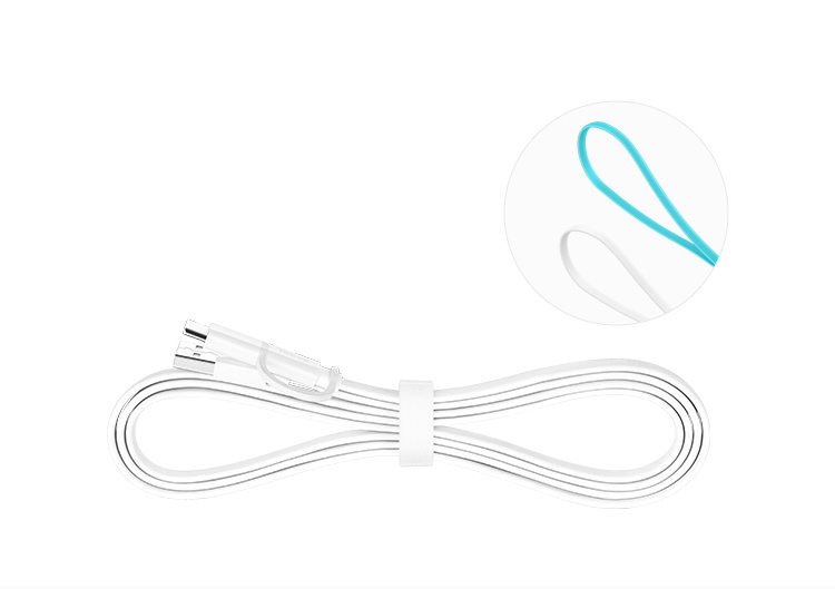 HUAWEI Honor Micro USB + Type-C Sync Charging Data Flat Cable 1.5m for Xiaomi Mi Note 2/HTC 10 - White-2