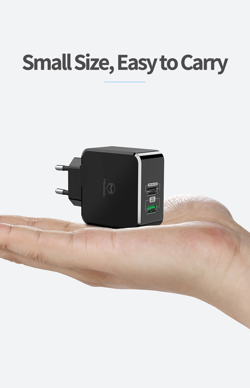 MCDODO 5A Thunder Series Dual-port Super Fast Charger - EU Plug-4
