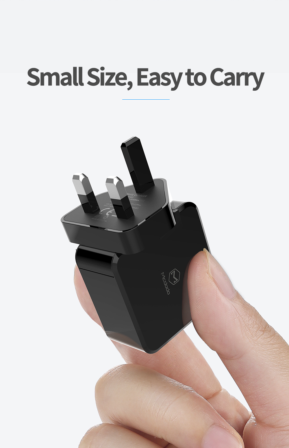 MCDODO 5A Thunder Series Dual-port Super Fast Charger - UK Plug-3