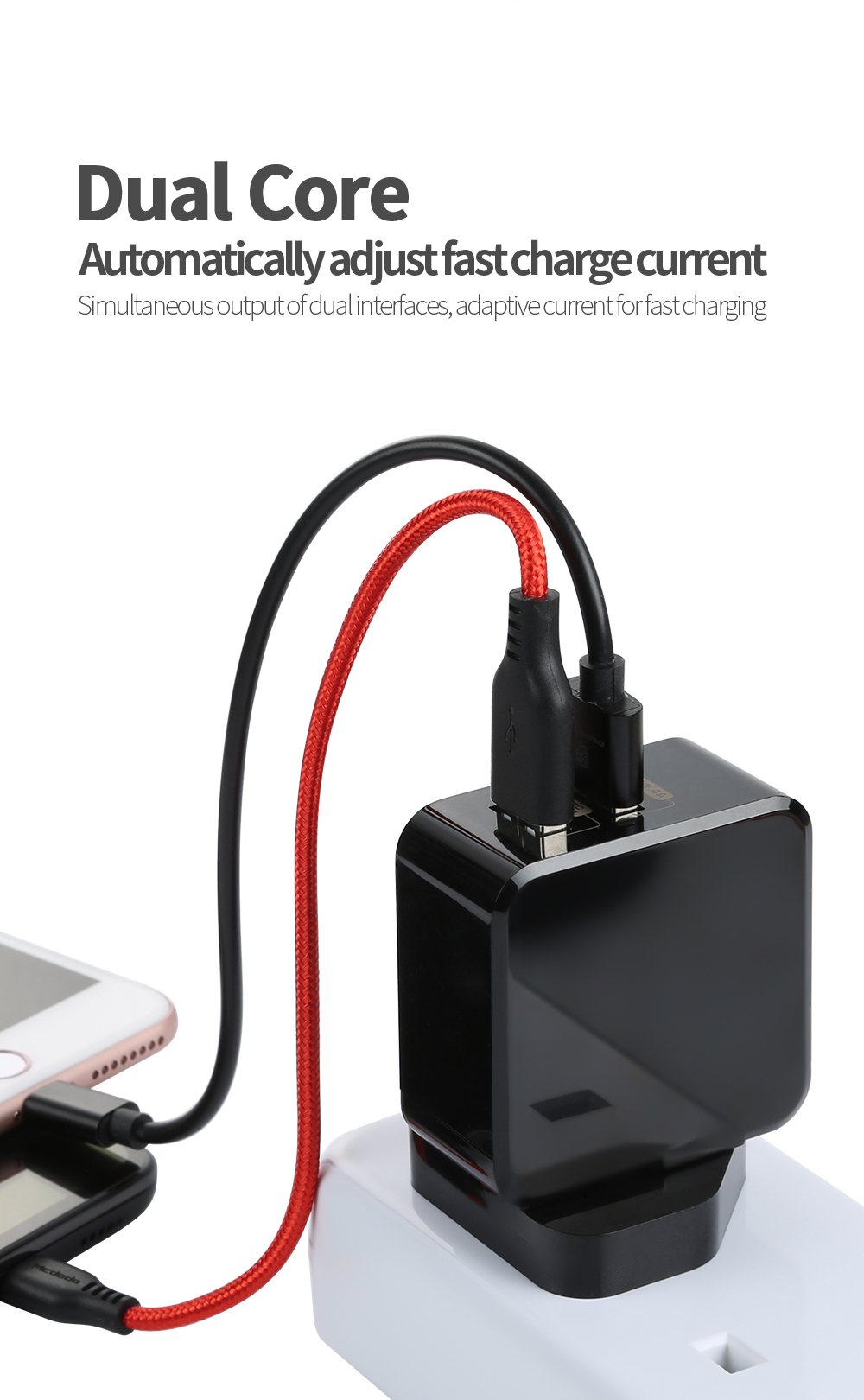MCDODO 5A Thunder Series Dual-port Super Fast Charger - UK Plug-4
