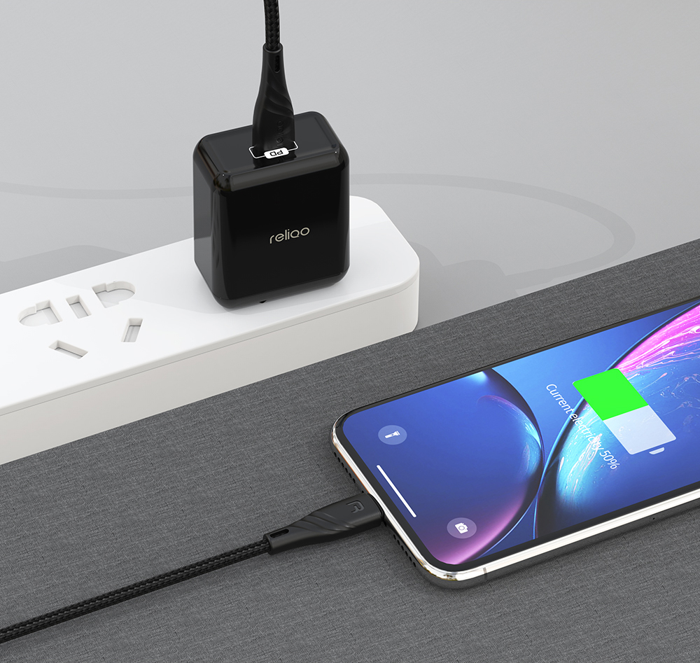 MCDODO Smart Series RCH-62 Reliqo TC-061 PD Quick Charge Set Wall Charger+Cable Black - US Plug-12