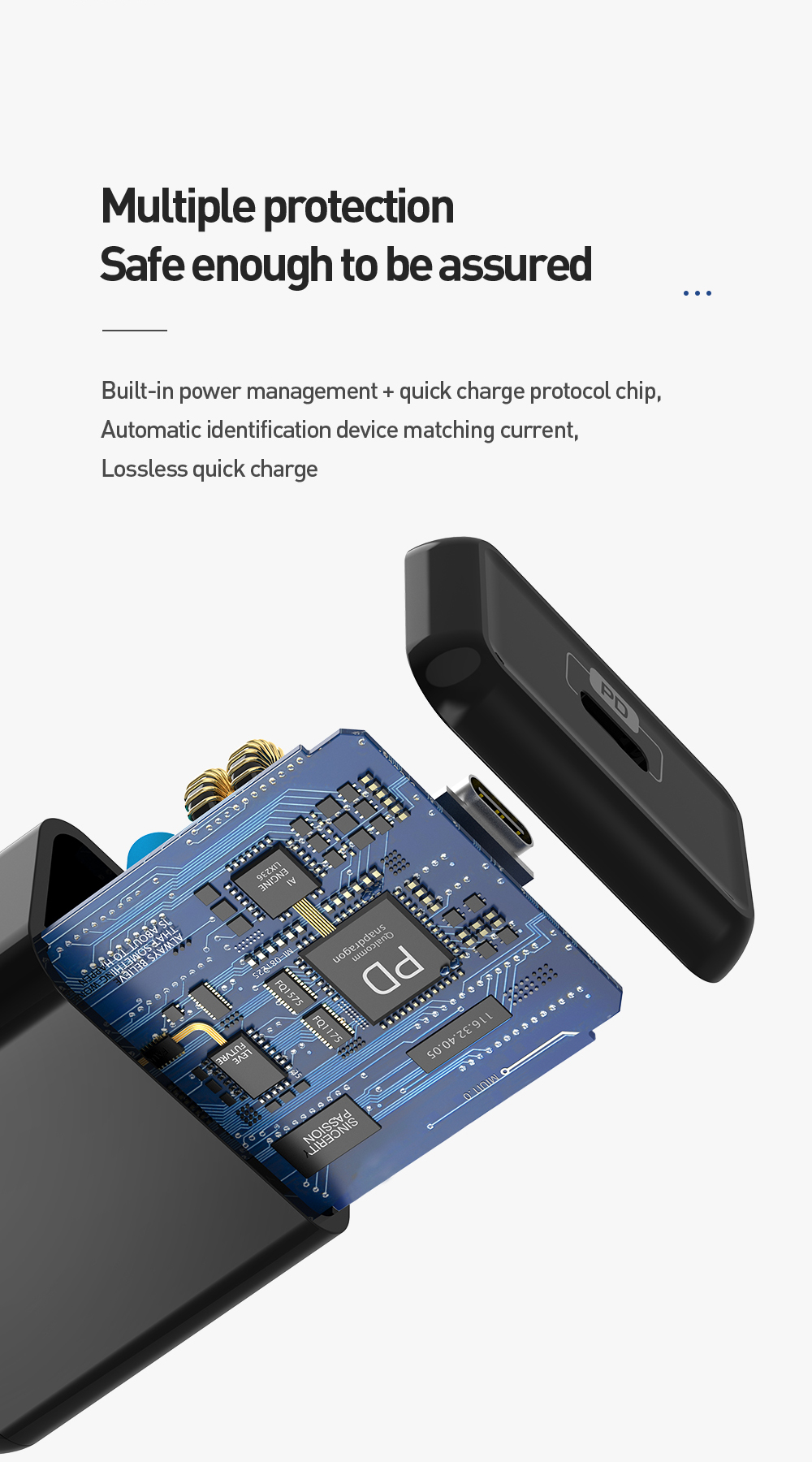 MCDODO Smart Series RCH-62 Reliqo TC-061 PD Quick Charge Set Wall Charger+Cable Black - US Plug-7