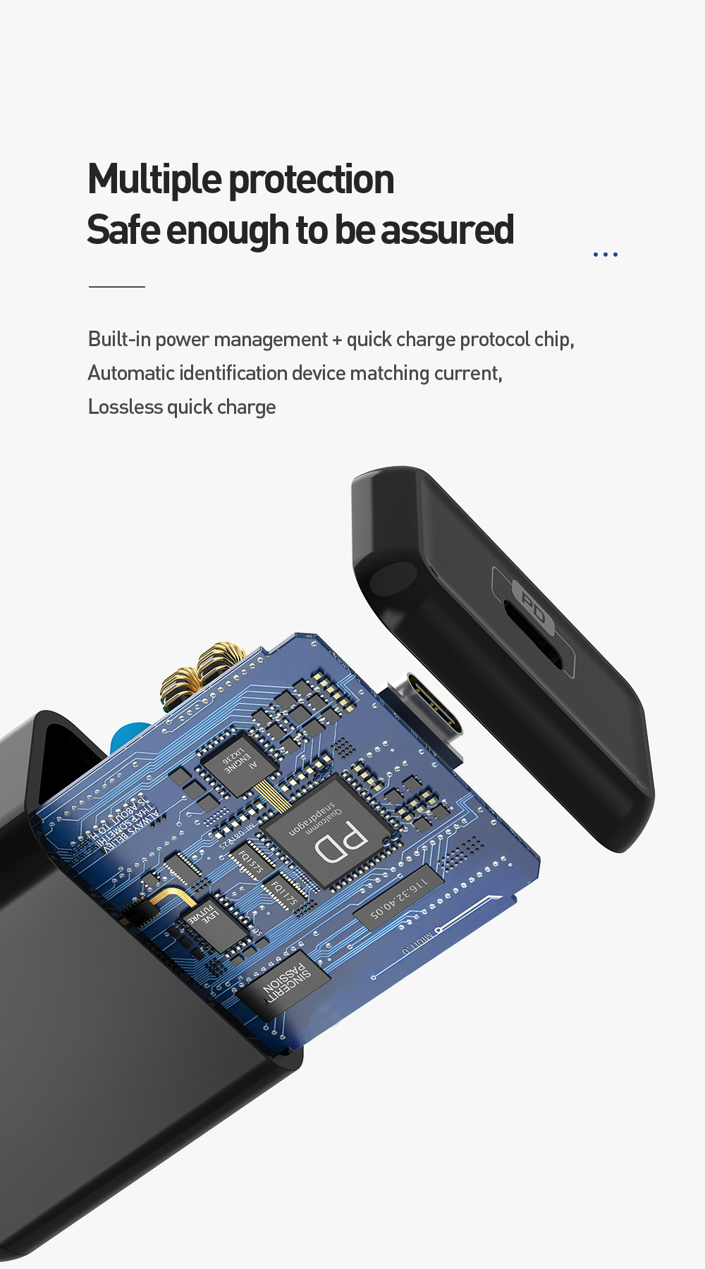 MCDODO Smart Series RCH-62 Reliqo TC-061 PD Quick Charge Set Wall Charger+Cable Black - EU Plug-7