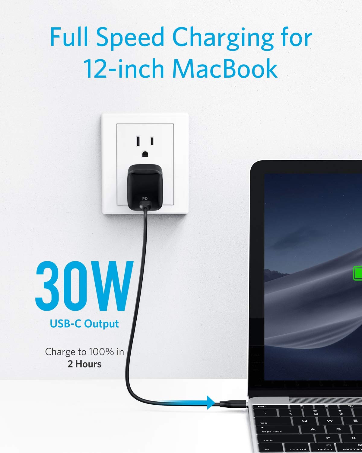 ANKER A2017 PowerPort Atom 30W PD Fast Charger Wall Charger CN Plug - Black-2