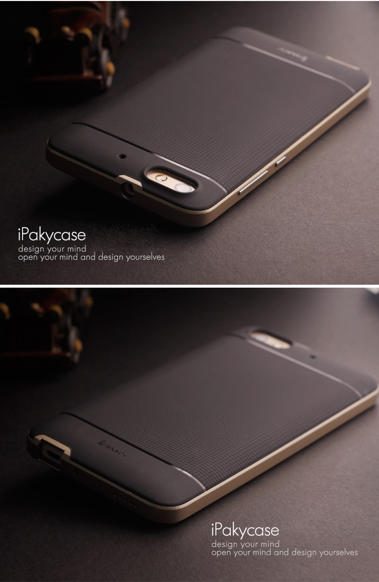IPAKY Hybrid PC + TPU Shell 2-in-1 Cover for Huawei Honor 4C - Gold-1
