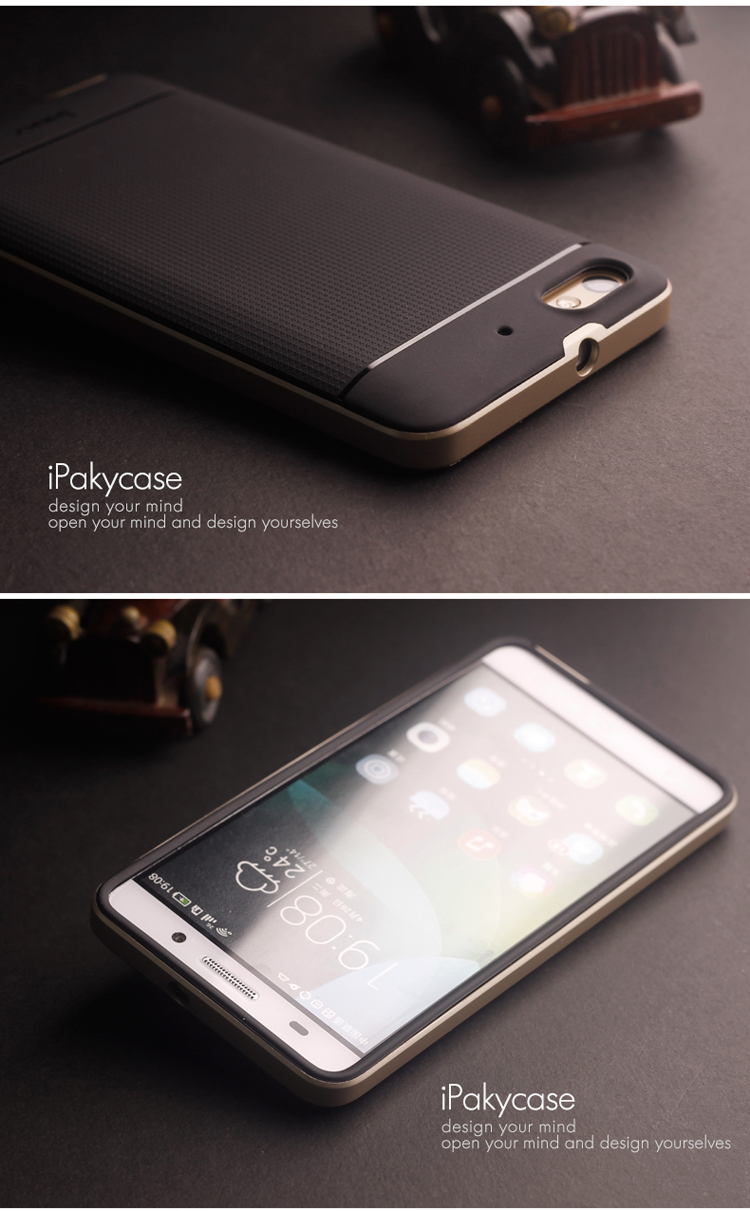 IPAKY Hybrid PC + TPU Shell 2-in-1 Cover for Huawei Honor 4C - Gold-2