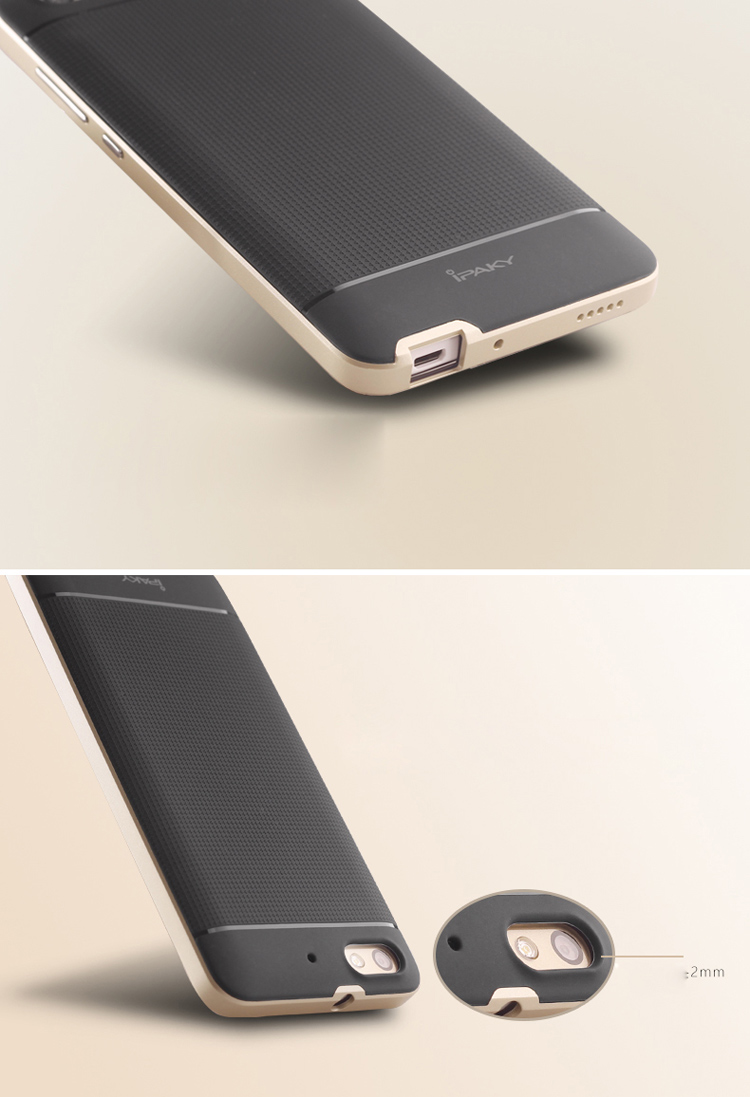 IPAKY Hybrid PC + TPU Shell 2-in-1 Cover for Huawei Honor 4C - Gold-4