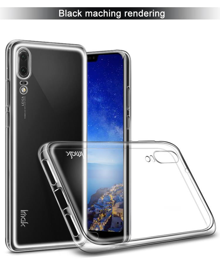 Imak Stealth Caso Clear 0,7mm TPU Back Shell + Protetor de Tela Para Huawei P20