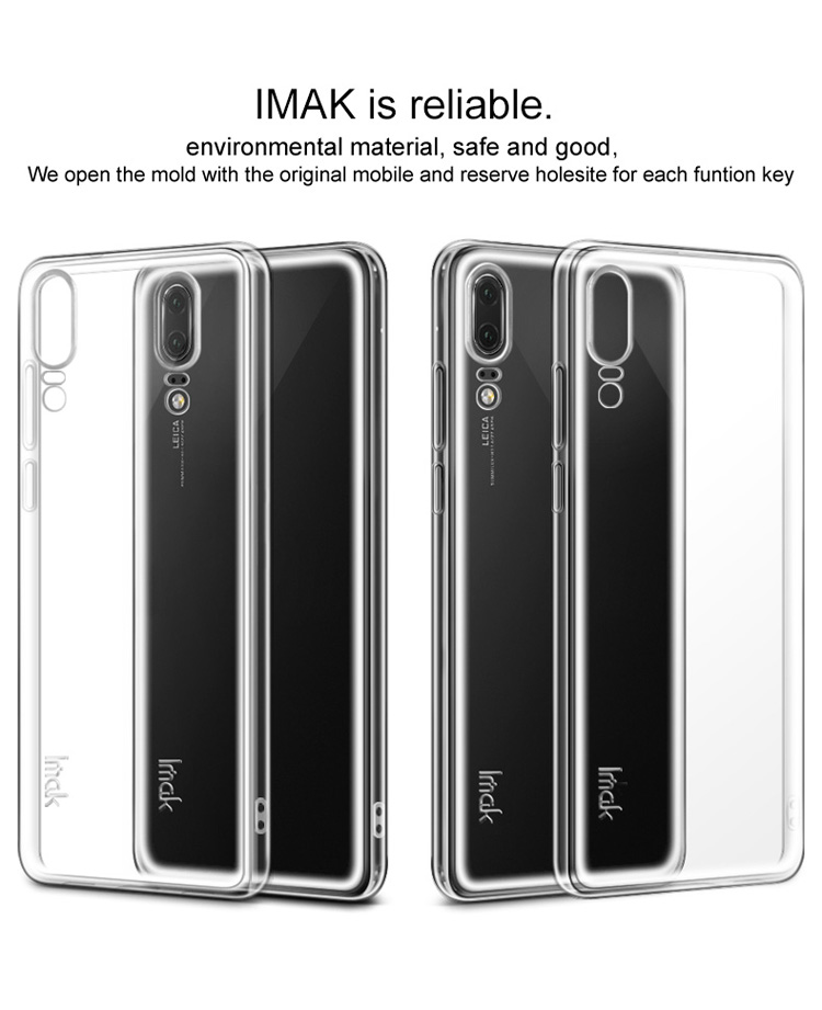 Case Furtive IMAK Effacer 0,7 mm TPU Back Shell + Protecteur D'écran Pour Huawei P20