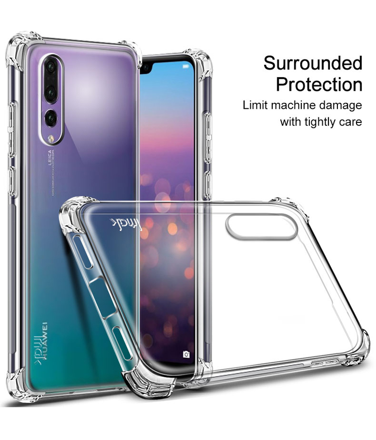 IMAK Skin Feel Anti-drop TPU Shell + Explosionssicherer Siebschildfilm Für Huawei P20 Pro - Transparent