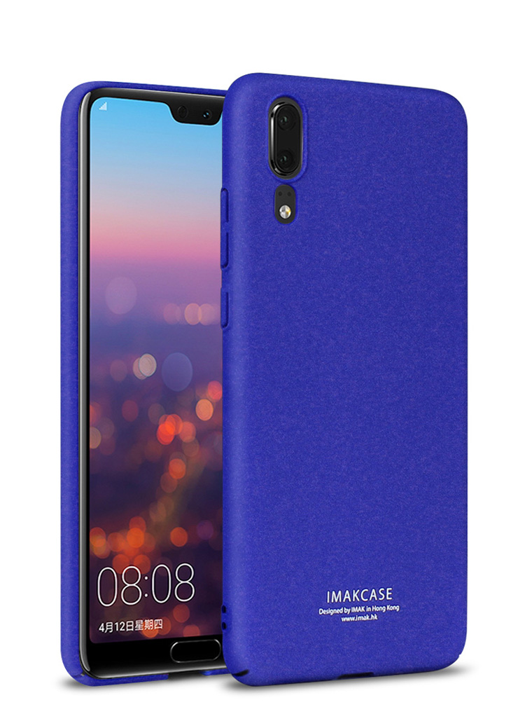 Imak Ringhalter Kickstand Matte Hard Case + Bildschirmschutz Für Huawei P20 - Schwarz