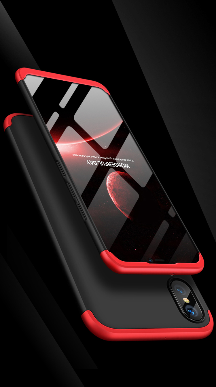 GKK Détachable 3 Pièces Coque Hard Shell Pour Huawei P20 Lite / NOVA 3E - Rouge / Noir