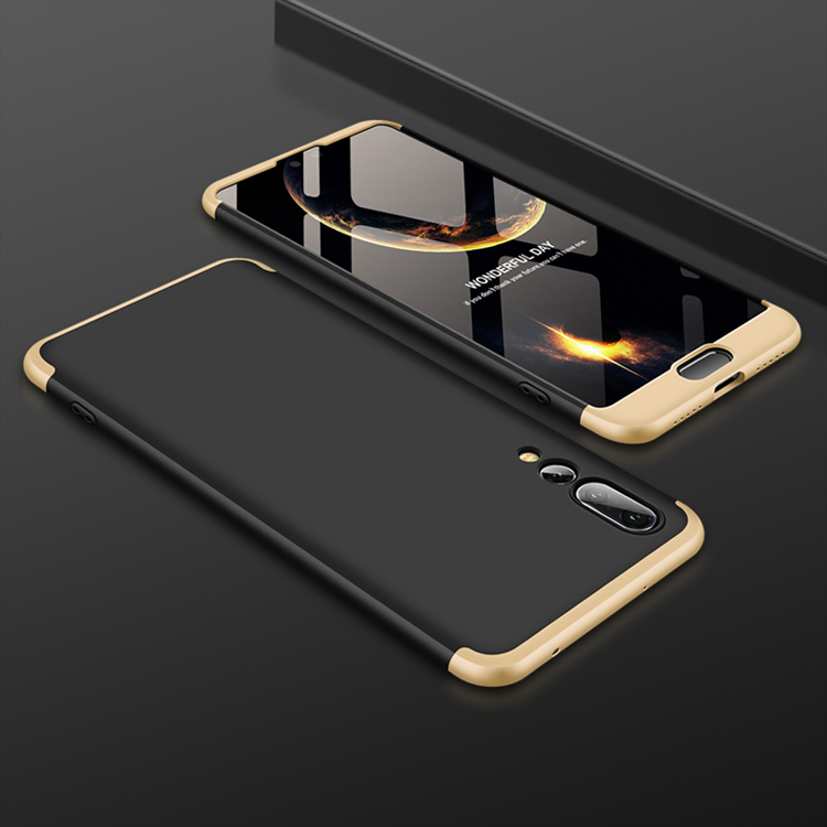 Custodia In Plastica A 3 Pezzi Rimovibile GKK Per Huawei P20 Pro - Argento / Nero