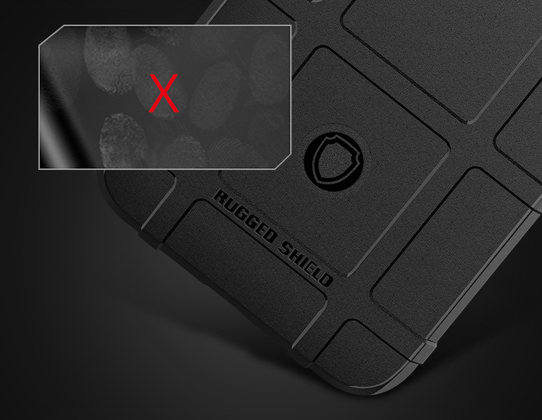 Anti-shock Quadrato Griglia Texture Soft Topu Cellulare Custodia Per Huawei P Smart + / Nova 3i. - Nero