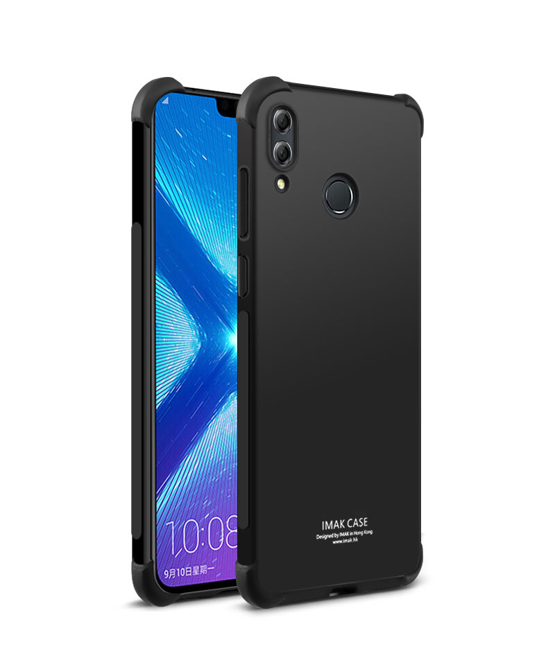 Imak Skin Feel Case TPU Anti-drop + Film Per Schermo a Prova di Esplosione Per Huawei Honor 8x / Onore Visualizza 10 Lite - Nero Opaco